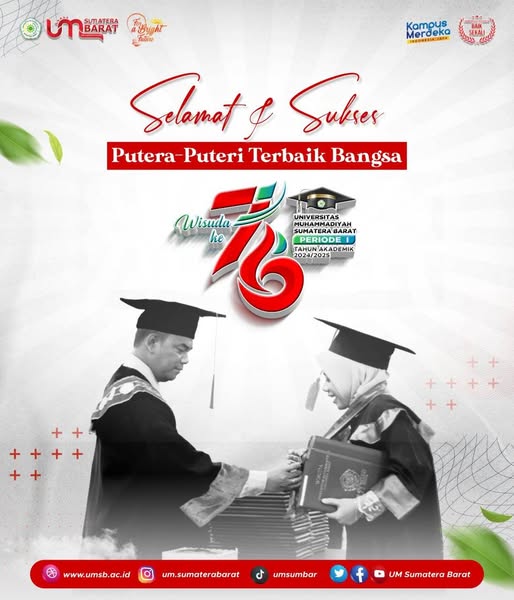 Wisuda ke 76 UM Sumatera Barat