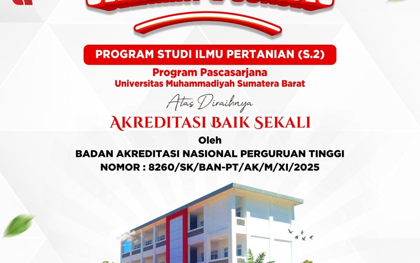 Akreditasi Magister Ilmu Pertanian